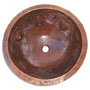 Mexican Copper Hammered Sinks -- s6009 Round Fruits
